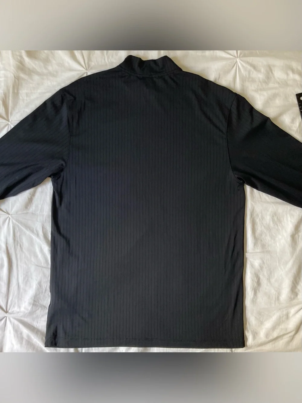 Nike Golf Long Sleeve Mock Neck Shirt Men’s Large Black Ribbed Almost Vintage